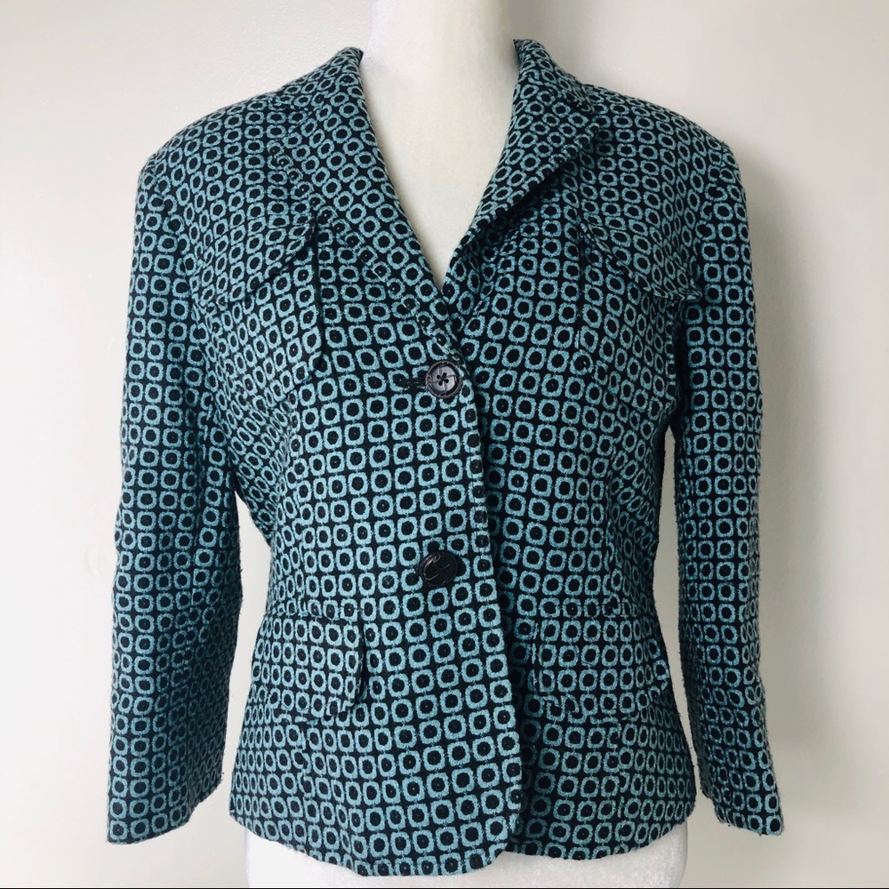 Worthington teal and black blazer size 6 women’s